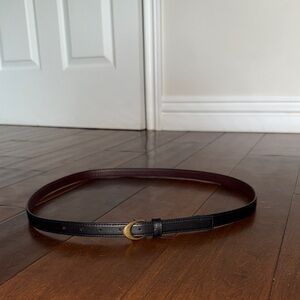 Coach Black and Brown Leather Belt